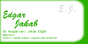 edgar jakab business card
